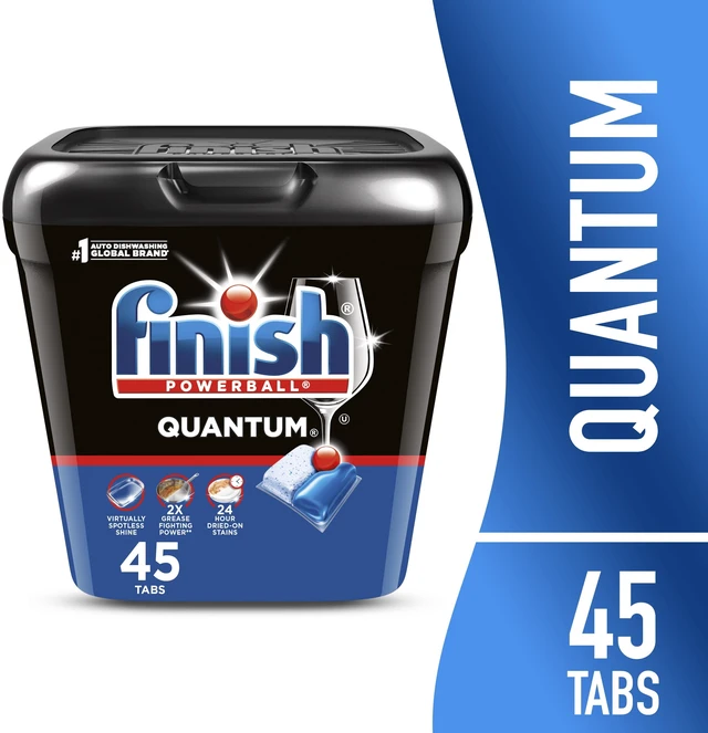 Main image of Finish Quantum Dishwasher Detergent Pods, No Pre-Rinse, Advanced Clean, 45 Count