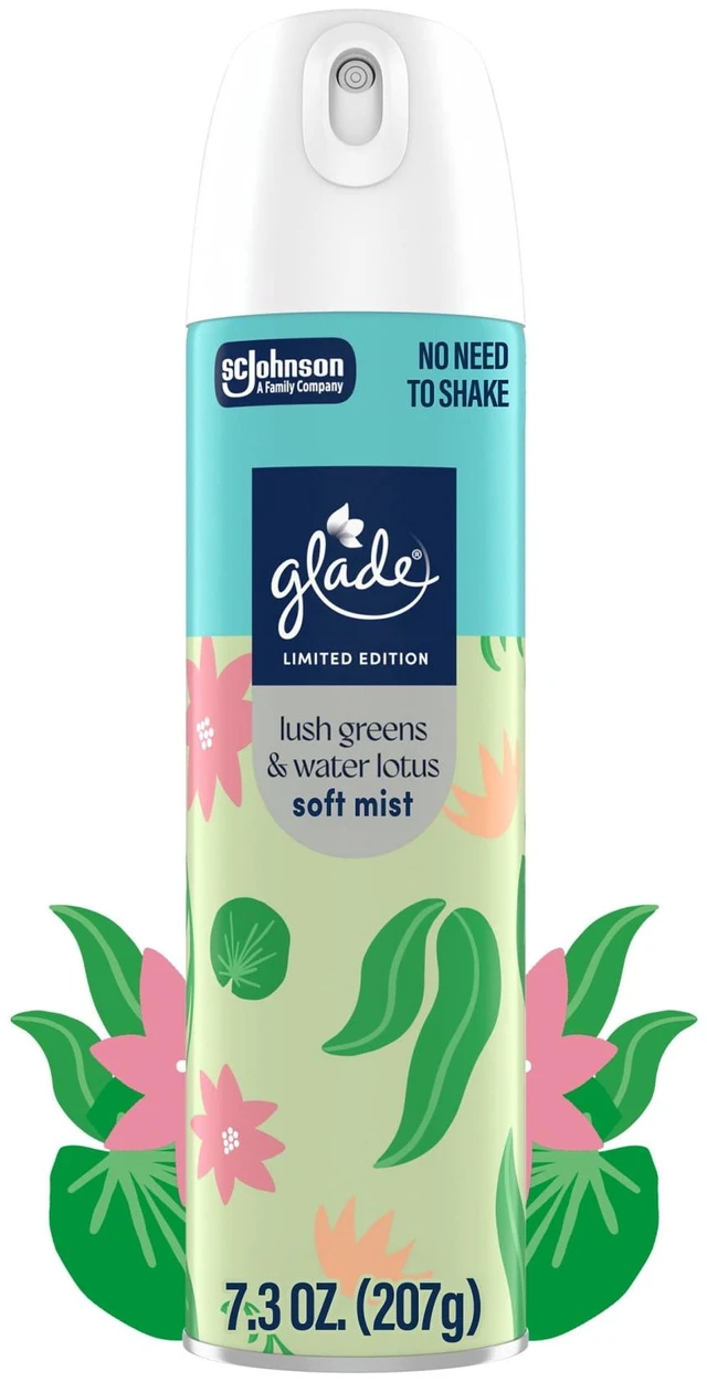 Main image of Glade Odor Fighting Soft Mist Air Freshener Room Spray, Lush Greens & Water Lotus, 7.3oz, 1 Count