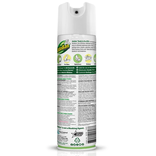Alt view image 3 of 4 - OdoBan Ready-to-Use 360-Degree Continuous Spray, Original Eucalyptus Scent, Odor Eliminator, Multipurpose Cleaner, Fabric and Air Freshener