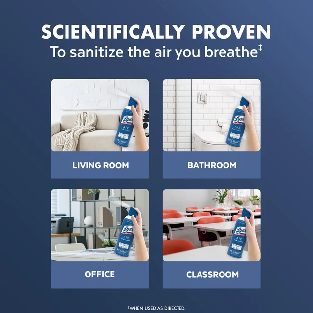 Alt view image 4 of 6 - Lysol Air Sanitizer Spray Bacterial Odor Elimination Air Freshener Alternative White Linen Scent 10oz