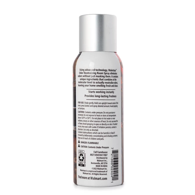 Alt view image 3 of 6 - Mainstays Fall Farmhouse Odor Neutralizing Room Spray Air Freshener, 2 Pack, 4oz