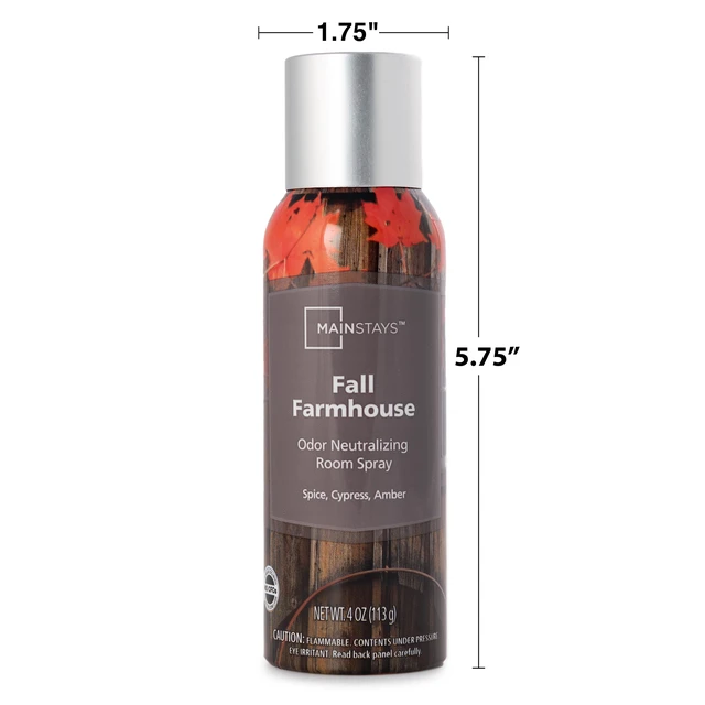 Alt view image 6 of 6 - Mainstays Fall Farmhouse Odor Neutralizing Room Spray Air Freshener, 2 Pack, 4oz
