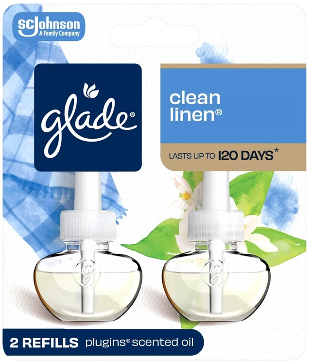Main image of Glade PlugIns Scented Oil 2 Refills, Clean Linen, 1.34 fl oz