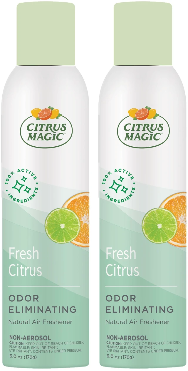 Main image of Citrus Magic Odor Eliminating Air Freshener and Room Spray, Fresh Citrus, 6-Ounce, Pack of 2