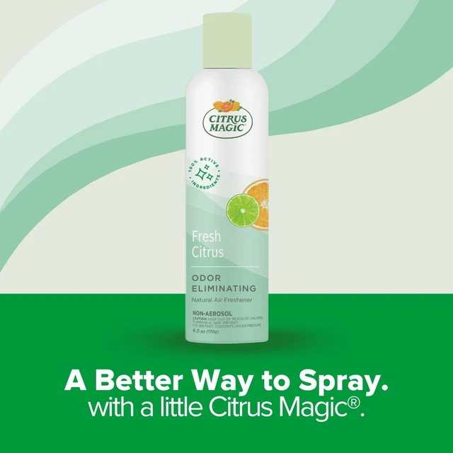 Alt view image 4 of 5 - Citrus Magic Odor Eliminating Air Freshener and Room Spray, Fresh Citrus, 6-Ounce, Pack of 2