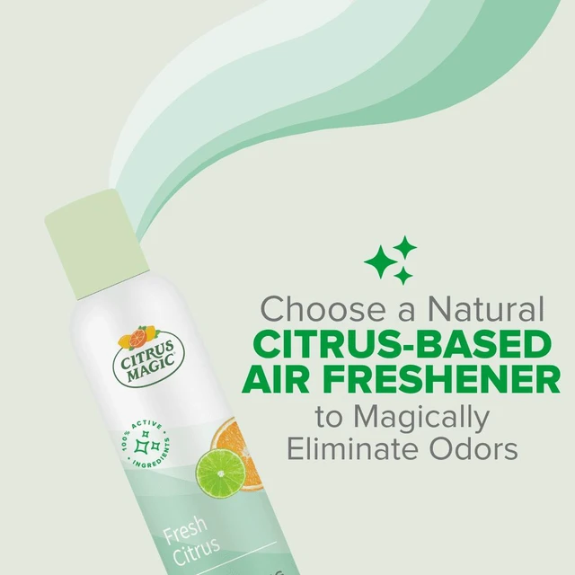 Alt view image 5 of 5 - Citrus Magic Odor Eliminating Air Freshener and Room Spray, Fresh Citrus, 6-Ounce, Pack of 2