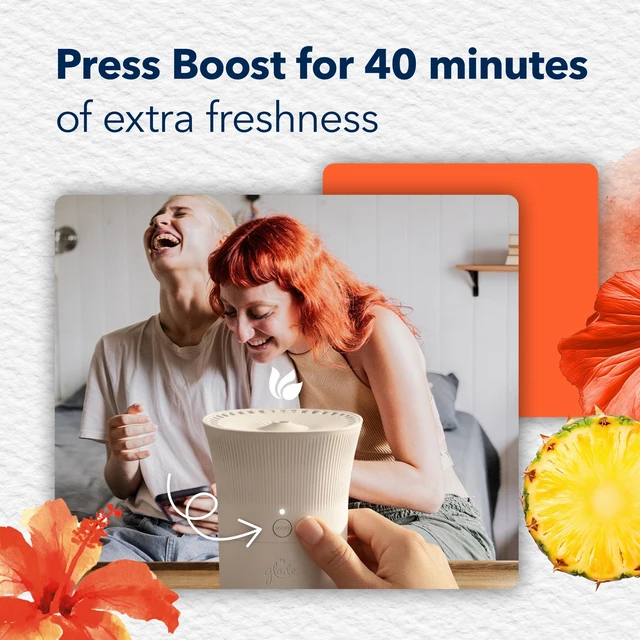 Alt view image 4 of 5 - Glade Scent Flow PlugIns Air Freshener Starter Kit, Hawaiian Breeze, 1 Device + 1 Refill, 0.67 fl oz