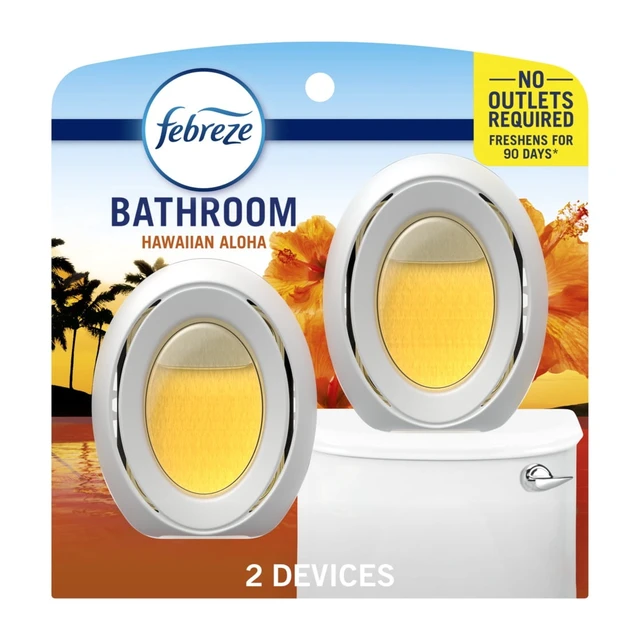 Alt view image 5 of 7 - Febreze Hawaiian Aloha Bathroom Air Freshener Odor-Fighting, 3 Pack (2 Count)