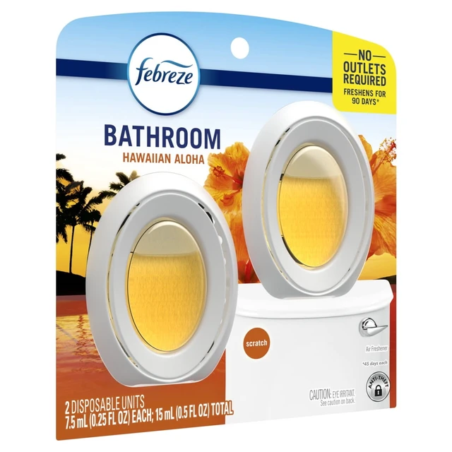 Alt view image 6 of 7 - Febreze Hawaiian Aloha Bathroom Air Freshener Odor-Fighting, 3 Pack (2 Count)