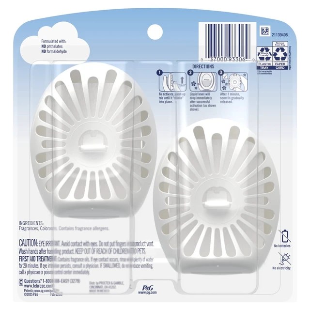 Alt view image 4 of 7 - Febreze Hawaiian Aloha Bathroom Air Freshener Odor-Fighting, 3 Pack (2 Count)