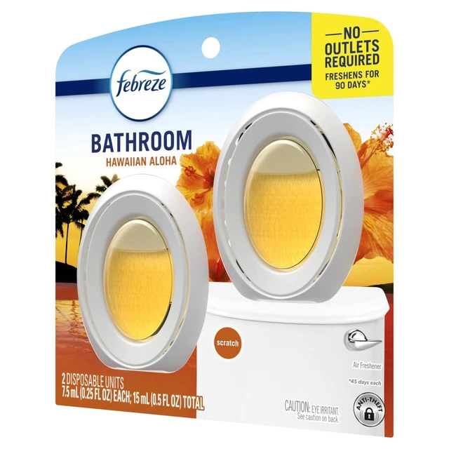 Alt view image 2 of 7 - Febreze Hawaiian Aloha Bathroom Air Freshener Odor-Fighting, 3 Pack (2 Count)