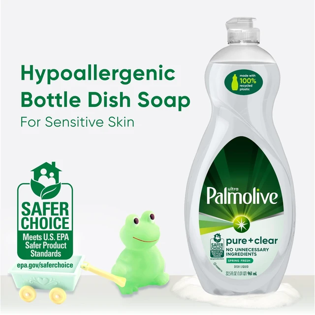 Alt view image 4 of 6 - Palmolive Ultra Pure + Clear Liquid Dish Soap, 2-Pack, 32.5fl oz, Spring Fresh Scent