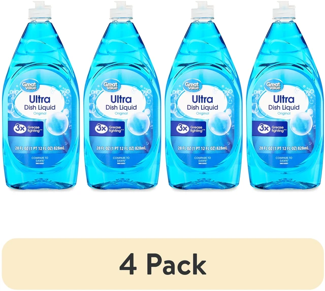 Main image of 4 Pack Great Value Ultra Dish Liquid, Original, 28 fl oz