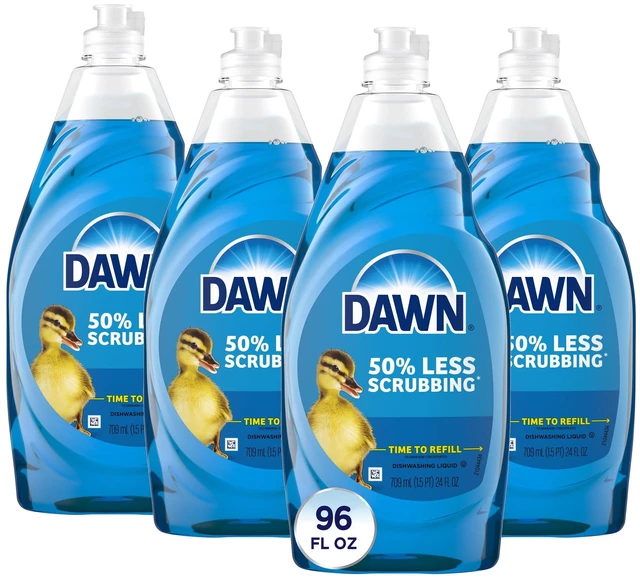 Main image of Dawn Ultra Original Dish Soap Liquid, Grease Removal, 4x24oz Bundle