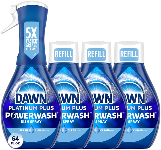 Main image of Dawn Powerwash Spray Dish Soap Fresh 1 Starter Kit + 3 Refills 64 Fl Oz