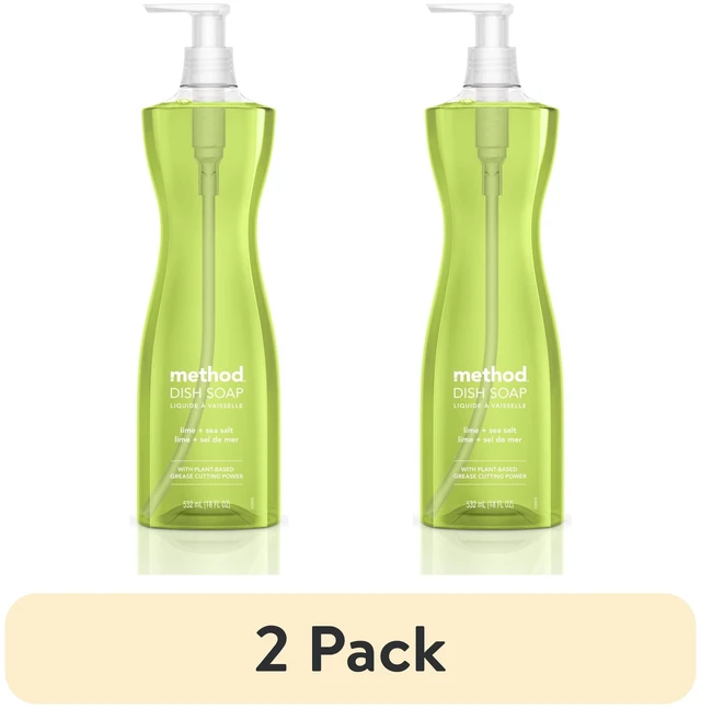 Main image of Method Dish Soap 18oz (2-Pack) Lime + Sea Salt