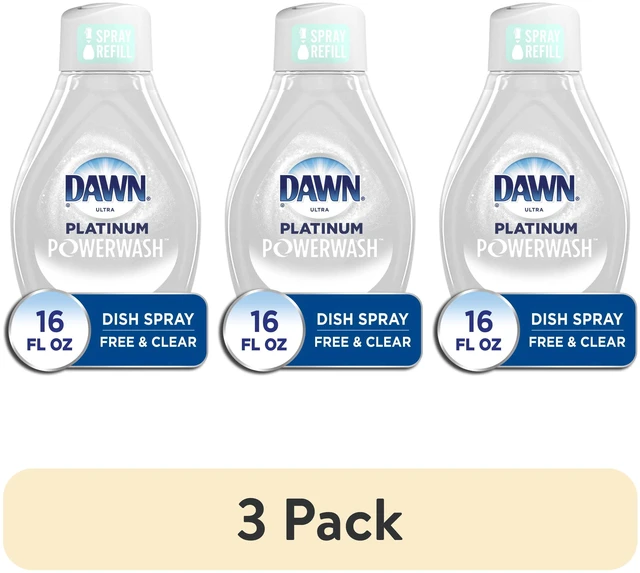 Main image of Dawn Free & Clear Power Wash Dish Spray Refill, Pear Scent, 16oz, 3-Pack