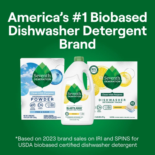 Alt view image 6 of 6 - Seventh Generation Dishwasher Detergent Gel, Lemon Scent, 42 fl oz (2 Pack)