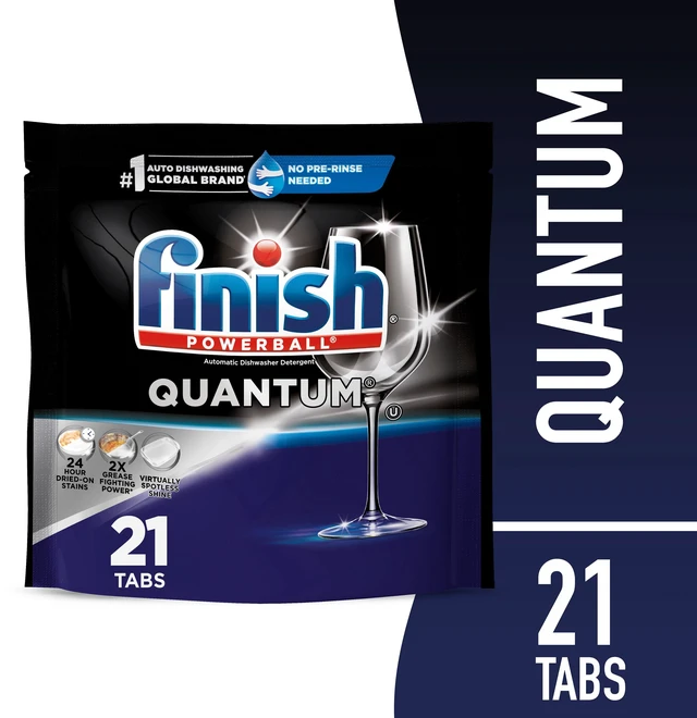 Main image of Finish Quantum Dishwasher Pods, No Pre-Rinse, Advanced Clean, 21 Count