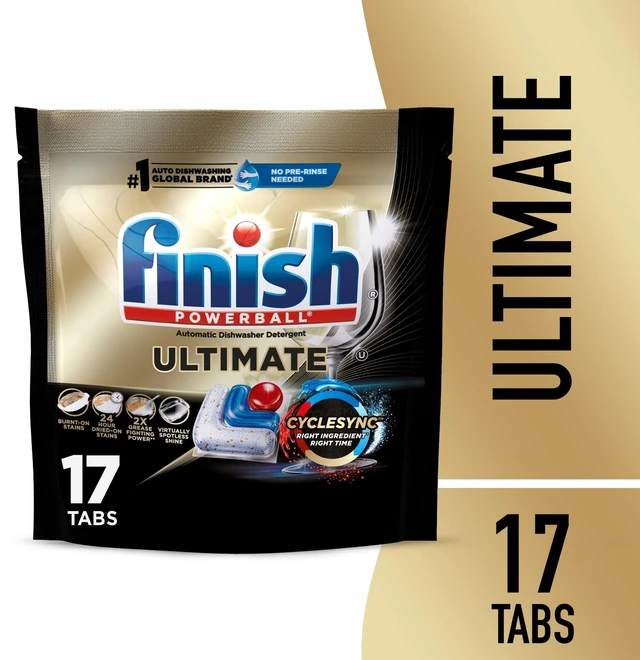 Main image of Finish Ultimate Dishwasher Pods, No Pre-Rinse Dishwasher Detergent Tabs, 17 Count