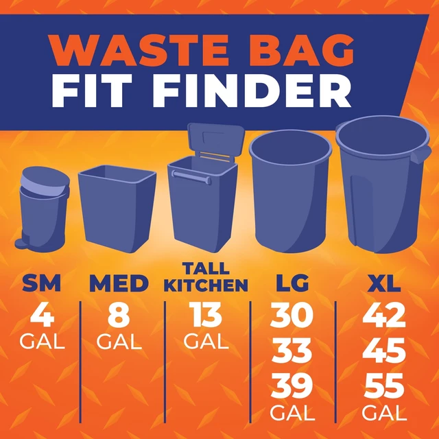 Alt view image 2 of 6 - Hefty Steelsak Heavy Duty Large Trash Bags, 33 Gallon, 30 Count, Gray, Unscented