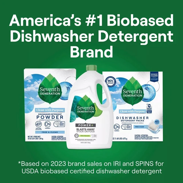 Alt view image 2 of 6 - Seventh Generation Power+ Natural Auto Dishwasher Detergent Gel, 65 fl oz, Fresh Citrus Scent