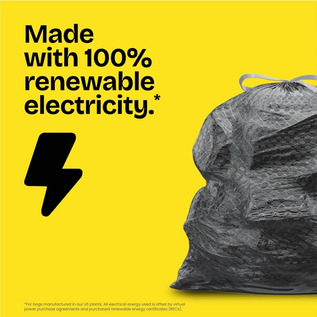 Alt view image 4 of 5 - Glad Heavy Duty ForceFlex 30-Gallon Drawstring Large Black Trash Bags, 40 Count