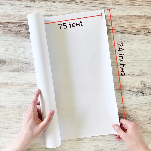 Alt view image 2 of 6 - ArtSkills Banner Paper Roll, 24" x 75 ft, White Drawing & Craft Paper for Kids, Classrooms, Projects