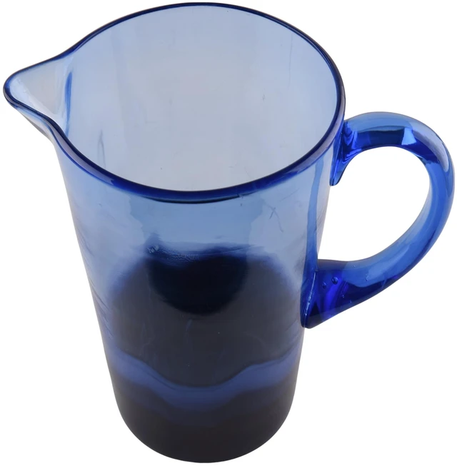 Alt view image 4 of 6 - Beautiful by Drew Barrymore 2.3 Gal Acrylic Colorblock Pitcher, Blue