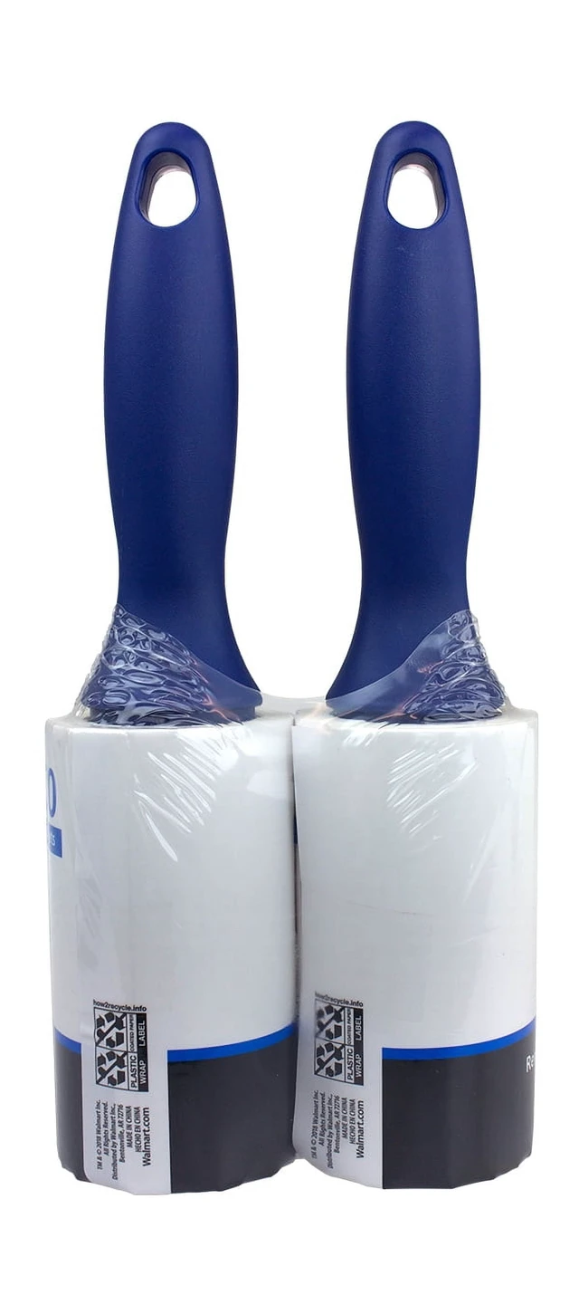 Alt view image 4 of 6 - Mainstays Lint Roller Twin Pack - 70 Sheets per Roll, 140 Total Sheets, Pet, Clothing Care, Furniture, Crafts, Travel