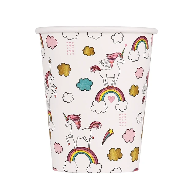 Alt view image 4 of 5 - Glad Kids Unicorns Paper Cups, 9oz, 20ct, 4 Pack