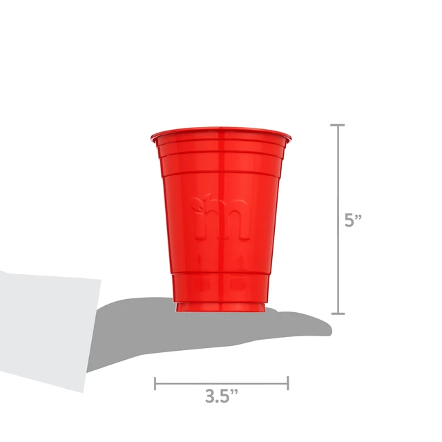 Alt view image 5 of 6 - Matter Compostable Red Disposable Cups, 18 oz, 25 Count