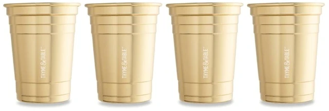 Main image of Thyme & Table 17fl oz Gold Party Cups, Set of 4