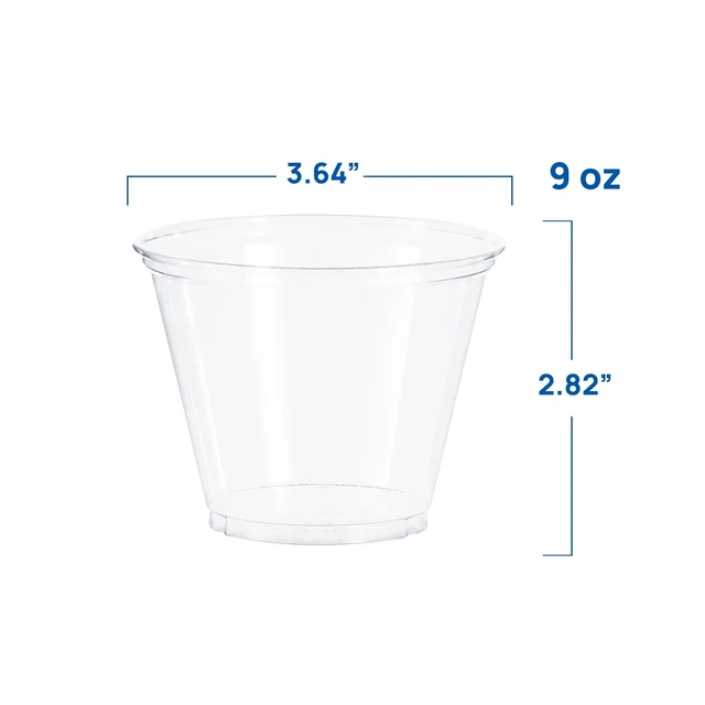Alt view image 5 of 5 - Solo Party Disposable Plastic Cups, 9oz, Clear, 50 Count