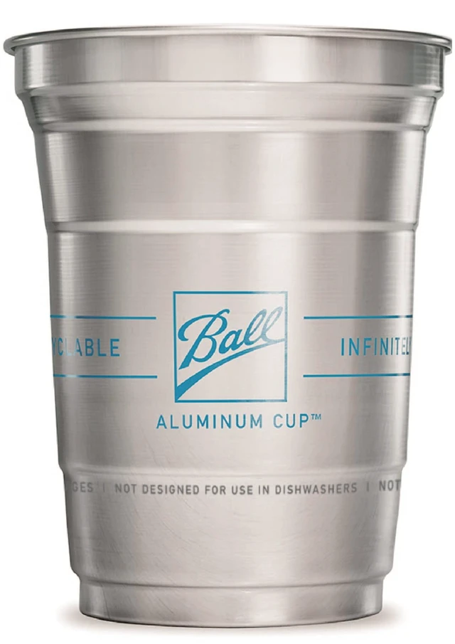 Alt view image 5 of 5 - Ball Aluminum Cup 16oz Disposable Recyclable Cold-Drink Cups, 24 Count