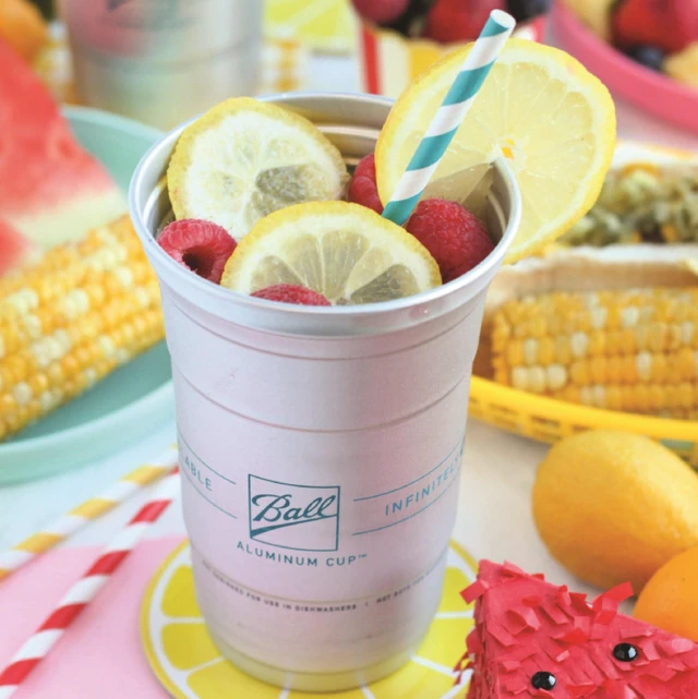 Alt view image 4 of 5 - Ball Aluminum Cup 16oz Disposable Recyclable Cold-Drink Cups, 24 Count