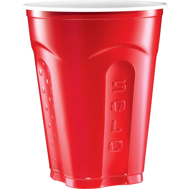 Alt view image 5 of 5 - Red Solo 18 oz Plastic Disposable Cups, 50 Count