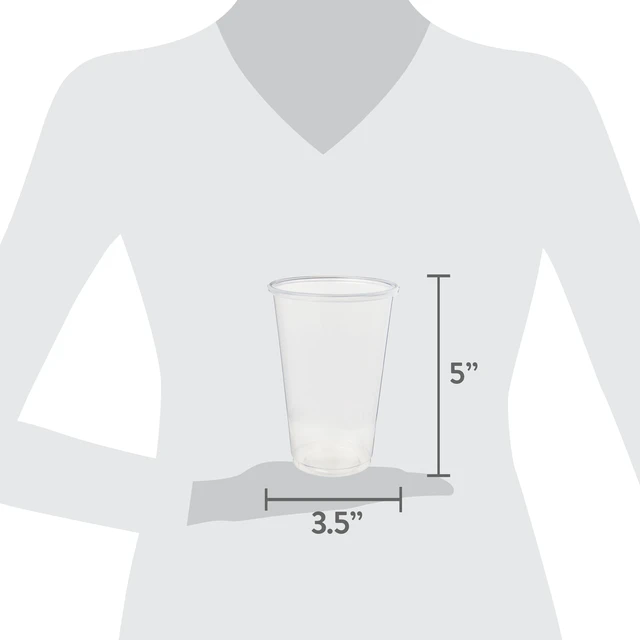 Alt view image 2 of 4 - Great Value 16oz Clear Disposable Plastic Cups, 100Count