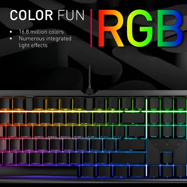 Alt view image 12 of 14 - Cherry MX 3.0S, Wired Mechanical Gaming Keyboard, Robust Aluminum Housing, RGB-Lighting, Full Key Rollover, Anti Ghosting, MX Brown Switches, Black