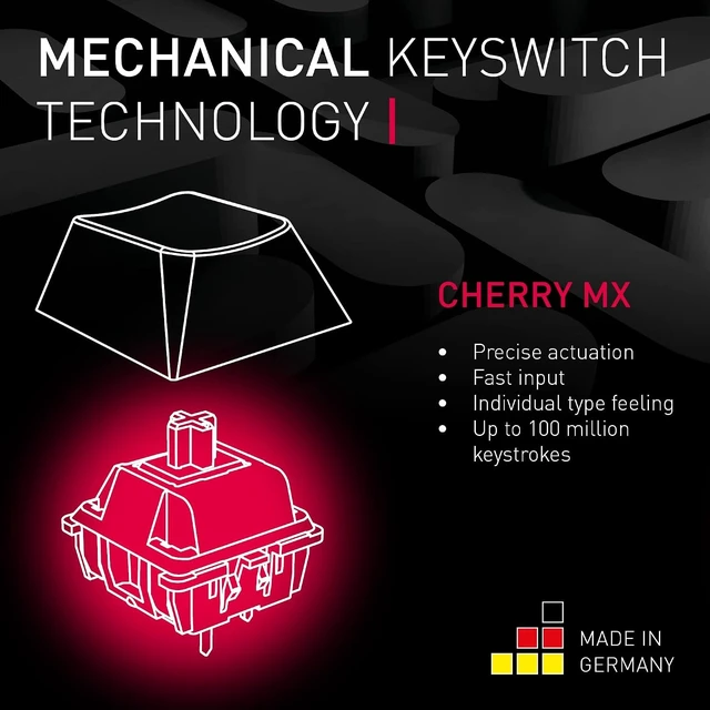 Alt view image 10 of 14 - Cherry MX 3.0S, Wired Mechanical Gaming Keyboard, Robust Aluminum Housing, RGB-Lighting, Full Key Rollover, Anti Ghosting, MX Brown Switches, Black