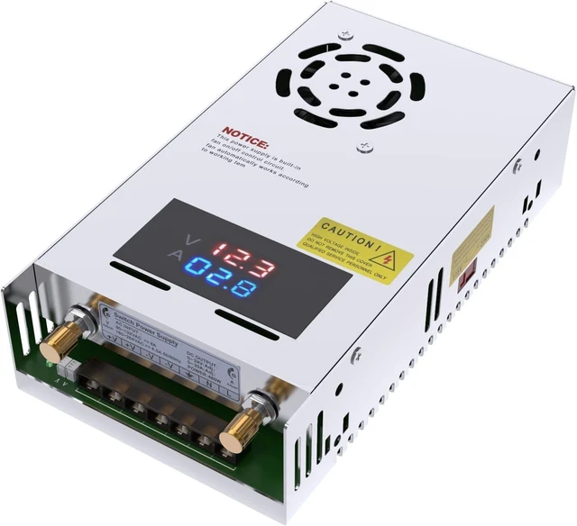 Alt view image 8 of 14 - IMAYCC Adjustable Power Supply with LED Display - 110V AC to 24V DC Converter 480W 20A