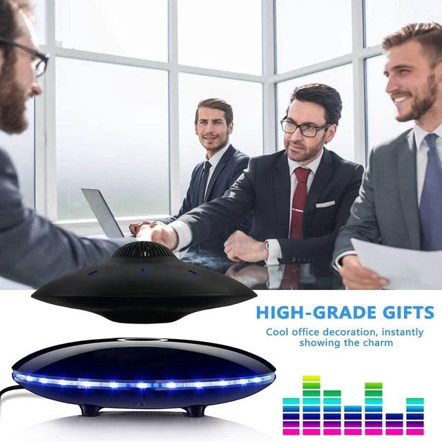 Alt view image 12 of 12 - Magnetic Levitating Bluetooth Speaker, Levitating UFO Speakers with LED Lights, 360 Degree Rotation,Wireless Floating Speakers for Home Office Decor Cool Tech Gadgets,Creative Gifts