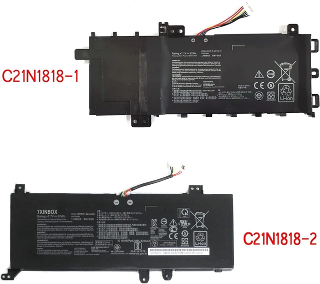 Alt view image 12 of 14 - 7.7V 32Wh C21N1818 C21N1818-1 0B200-03190800 Laptop Battery Replacement for ASUS A412FA X412FJ F512FA X512DA Y4100FA