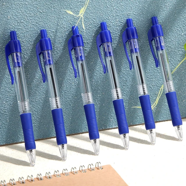 Alt view image 14 of 14 - Fainne 200 Pack Retractable Ballpoint Pen 1.0 mm Medium Point Refillable Smooth Click Writing Pens With Grip for Work Journal Writing Office School Supplies(Blue Ink)
