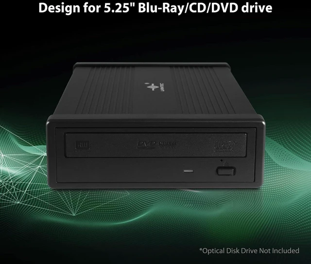 Alt view image 11 of 14 - Vantec NexStar DX2 USB 3.0 External Enclosure Design for 5.25" Blu-Ray/CD/DVD SATA Drive, Second Generation of DX, No Drivers Needed, Aluminum Alloy (NST-540S3-BK)