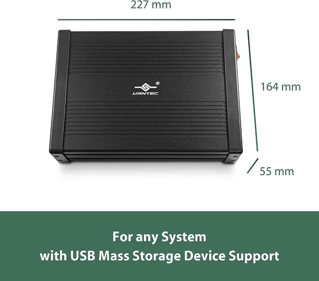 Alt view image 13 of 14 - Vantec NexStar DX2 USB 3.0 External Enclosure Design for 5.25" Blu-Ray/CD/DVD SATA Drive, Second Generation of DX, No Drivers Needed, Aluminum Alloy (NST-540S3-BK)