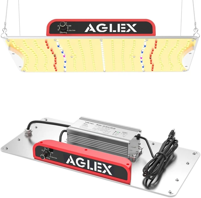 Alt view image 8 of 14 - AGLEX K1000 LED Grow Light, Grow Light with Daisy Chain & Dimmable, Full Spectrum Plant Grow Lights for Hydroponic Indoor Plants Seeding
