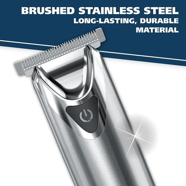 Alt view image 12 of 14 - Wahl USA Stainless Steel Lithium-Ion Cordless Beard Trimmer for Men - Rechargeable All in One Men's Beard Trimmer with Rotary Ear & Nose Trimmer, & Detail Trimmer - Model 9818A