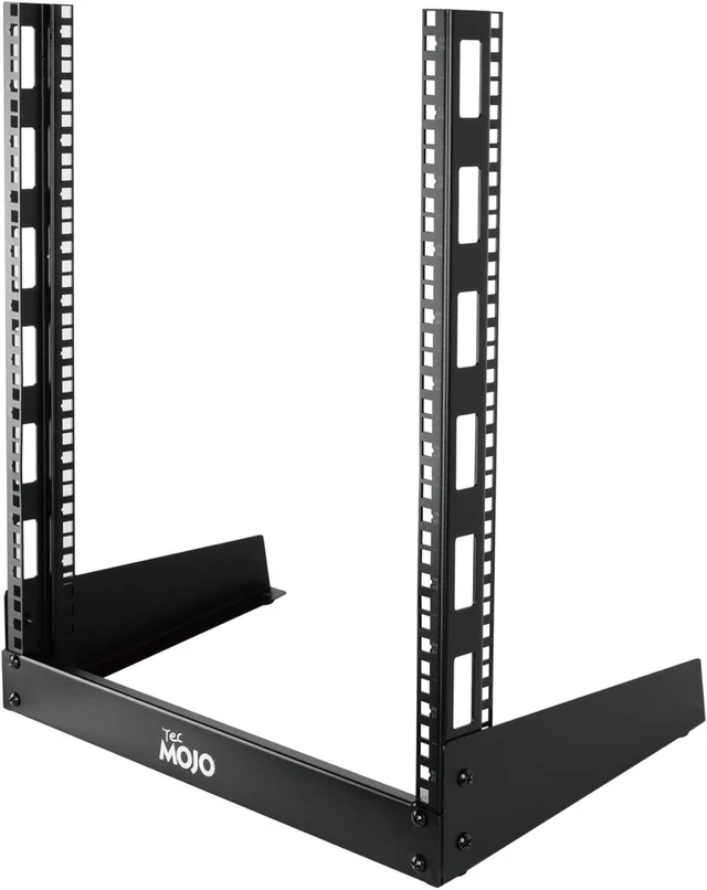 Alt view image 7 of 12 - Tecmojo 2 Post 12U Desktop Server Rack Small Open Frame Rack for 19in AV/Data/Audio/Studio Equipment Free Standing Home/Office Rack,Square Hole