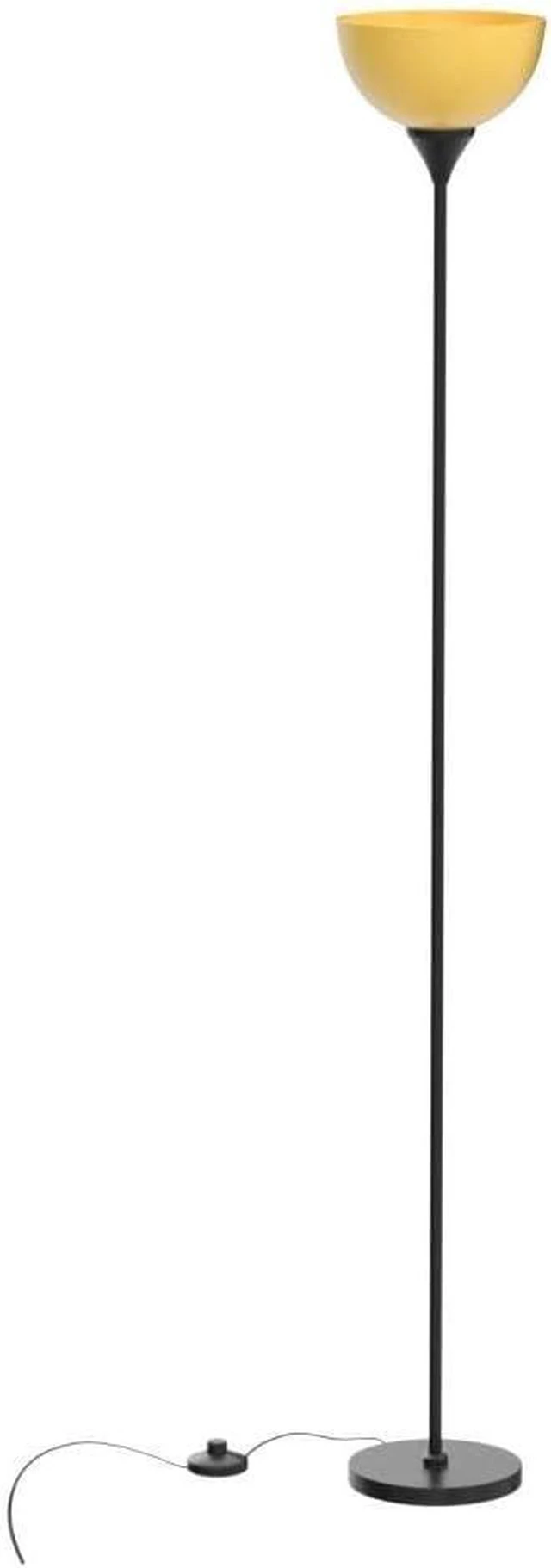 Alt view image 11 of 14 - PESRAE Floor Lamp, Remote Control with Stpeless Color Temperatures and Brightness, Torchiere lamp for Bedroom, Living Room, Bulb Included (Matte Black)